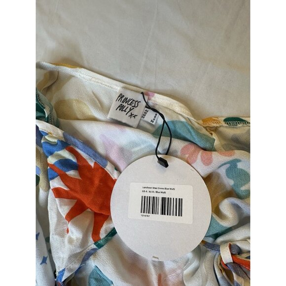 Princess Polly Maxi Dress Abstract Print Tie Back Resort Vacation 4 S NWT - Picture 4 of 10